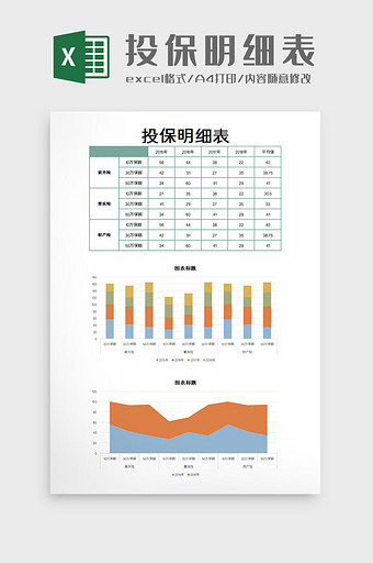 投保明细表excel模板图片