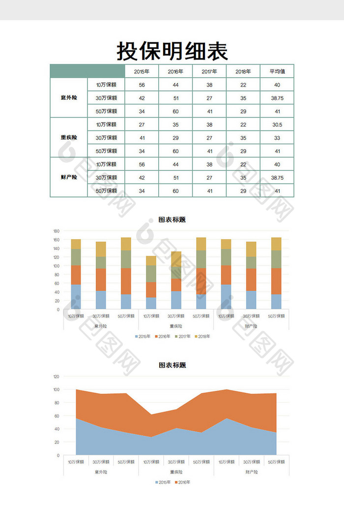 投保明细表excel模板