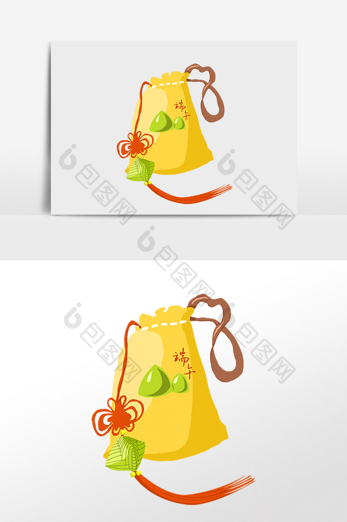 端午节粽子香包挂饰插画图片图片