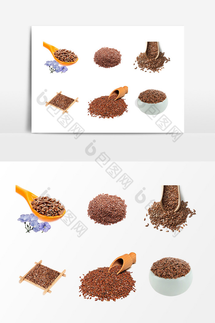 亚麻粮食设计素材图片
