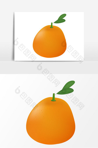 手绘橙子矢量元素图片