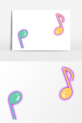 卡通装饰音乐乐符元素