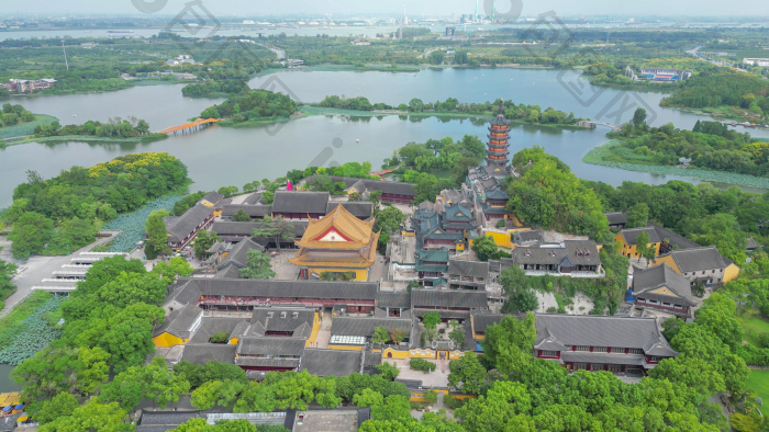 航拍江苏镇江金山寺景区图片-包图网企业站