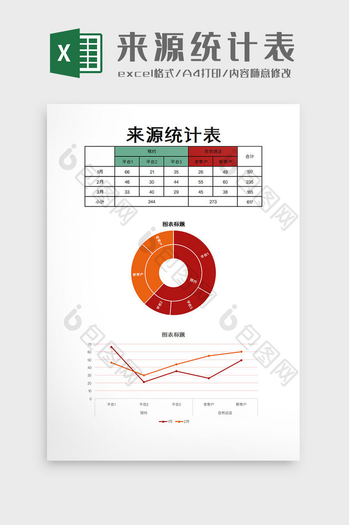 来源统计表excel模板