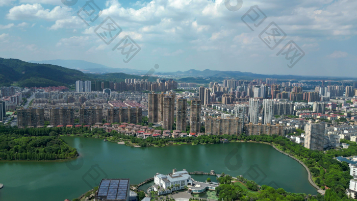 航拍江西新余北湖公园图片-包图网企业站