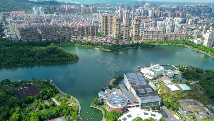航拍江西新余北湖公园图片-包图网企业站
