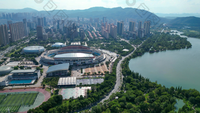 航拍江西新余体育中心图片-包图网企业站