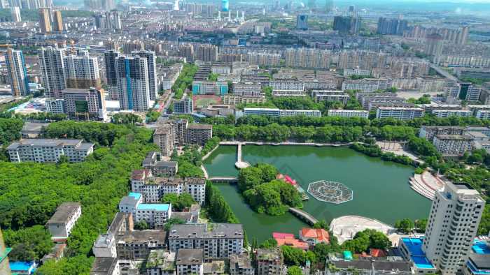 航拍江西新余西湖公园图片-包图网企业站
