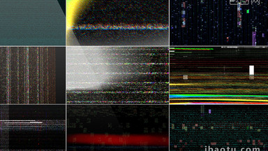 20组4K信号干扰像素破损转场视频素材