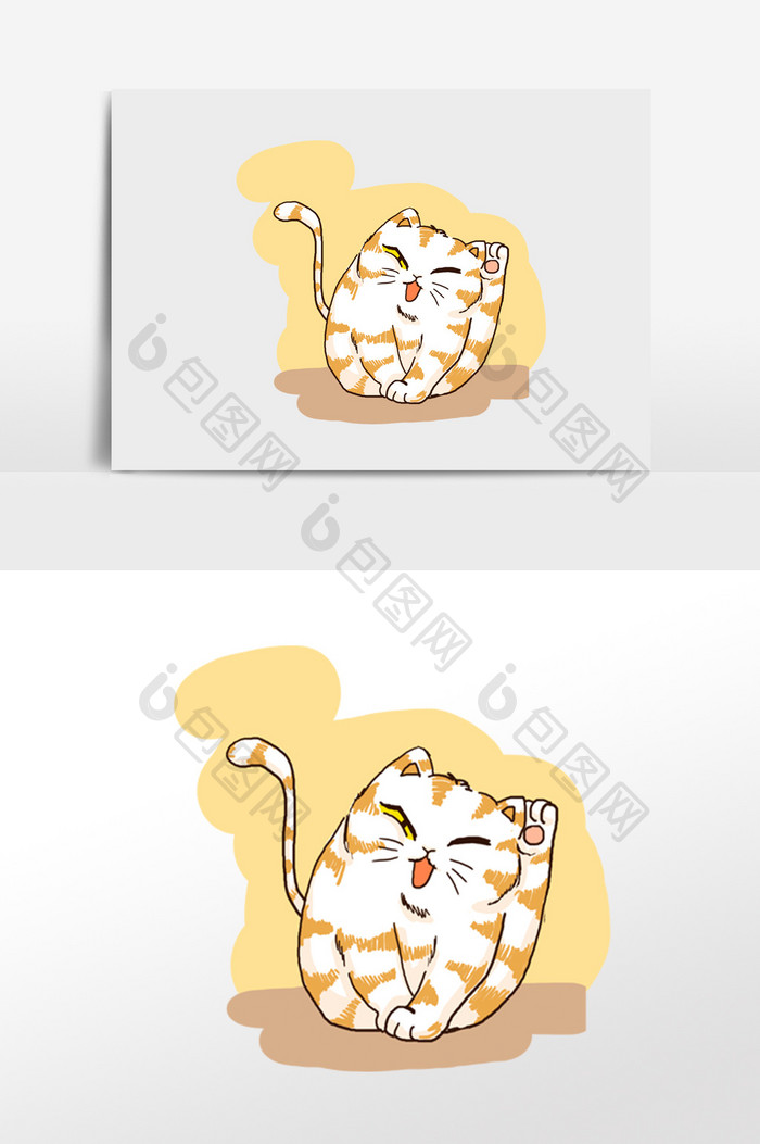 二次元表情包卡通漫画可爱挠痒痒猫 图片下载 包图网