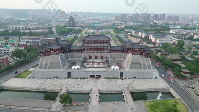 航拍洛阳应天门图片-包图网企业站