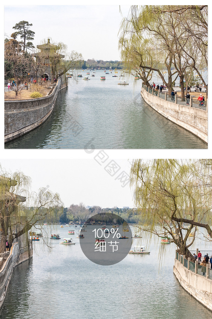 风和日丽的北京北海公园摄影图