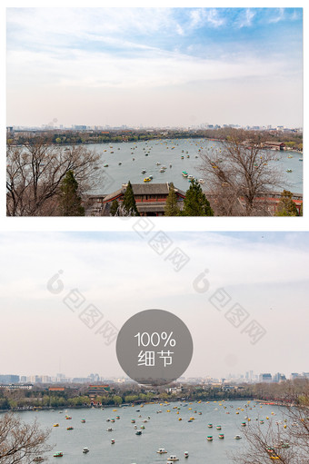 风和日丽的北京公园北海摄影图图片