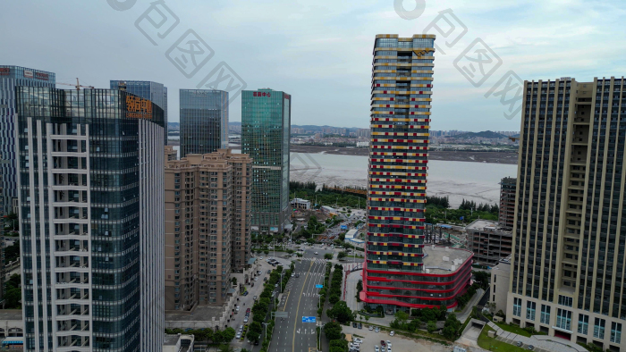 航拍泉州东海中央商务区图片-包图网企业站