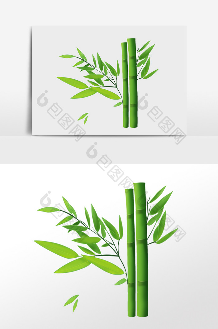 手绘端午节植物绿植竹子插画