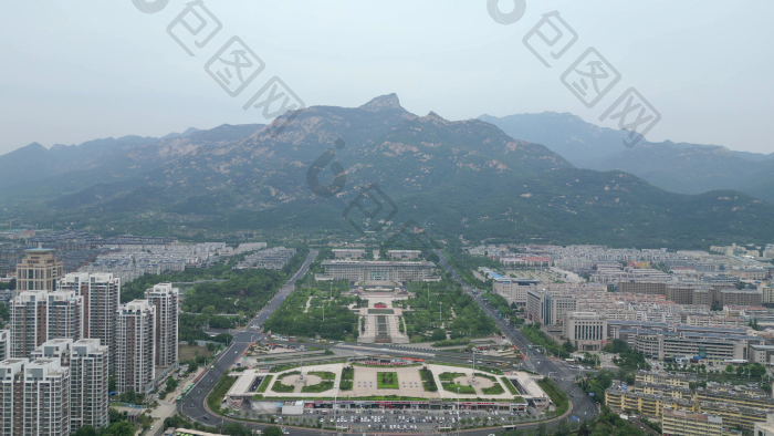 航拍山东泰安城市建设城市风光图片-包图网企业站