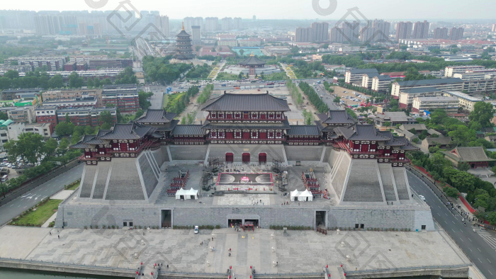 航拍隋唐洛阳城应天门遗址图片-包图网企业站