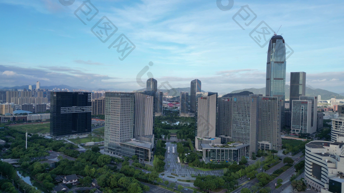 航拍台州城市风光地标建筑图片-包图网企业站