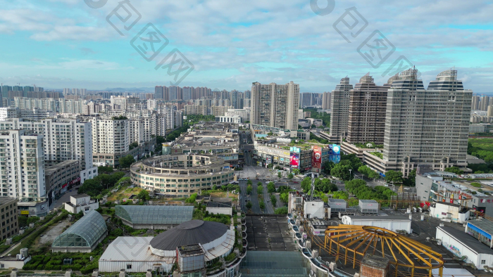 航拍台州市现代天地广场图片-包图网企业站