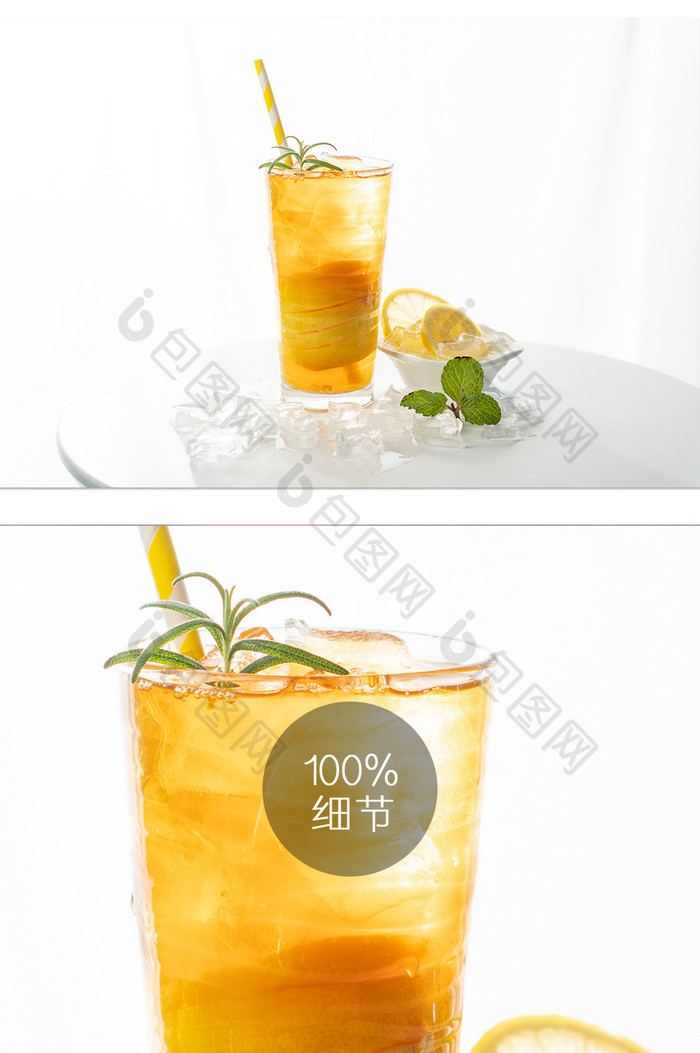 冷饮柠檬茶摄影图