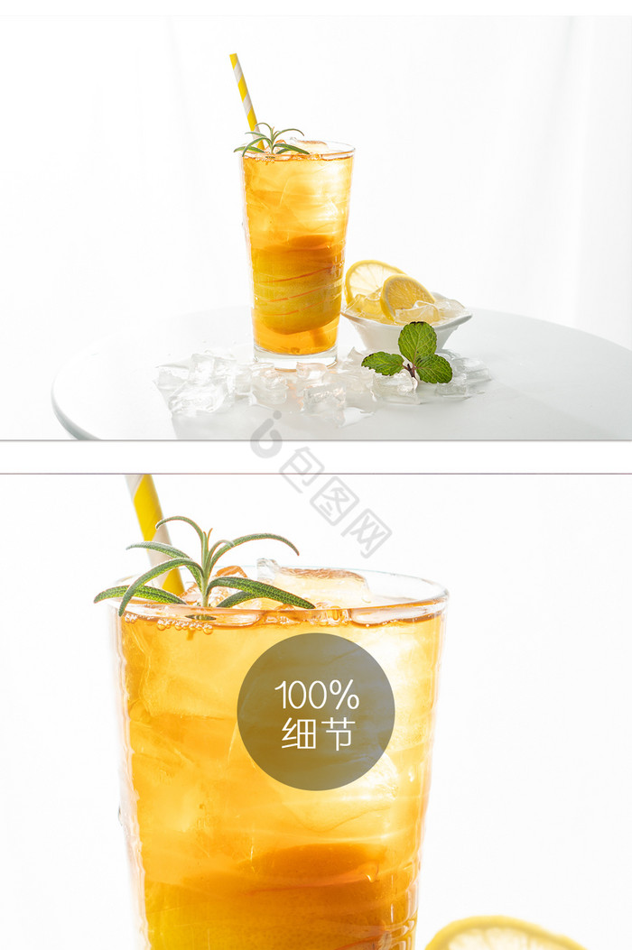冷饮柠檬茶摄影图图片