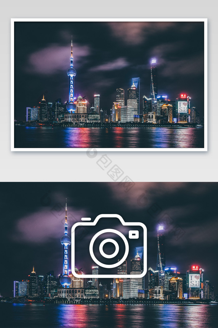 上海外滩建筑夜景摄影图片图片