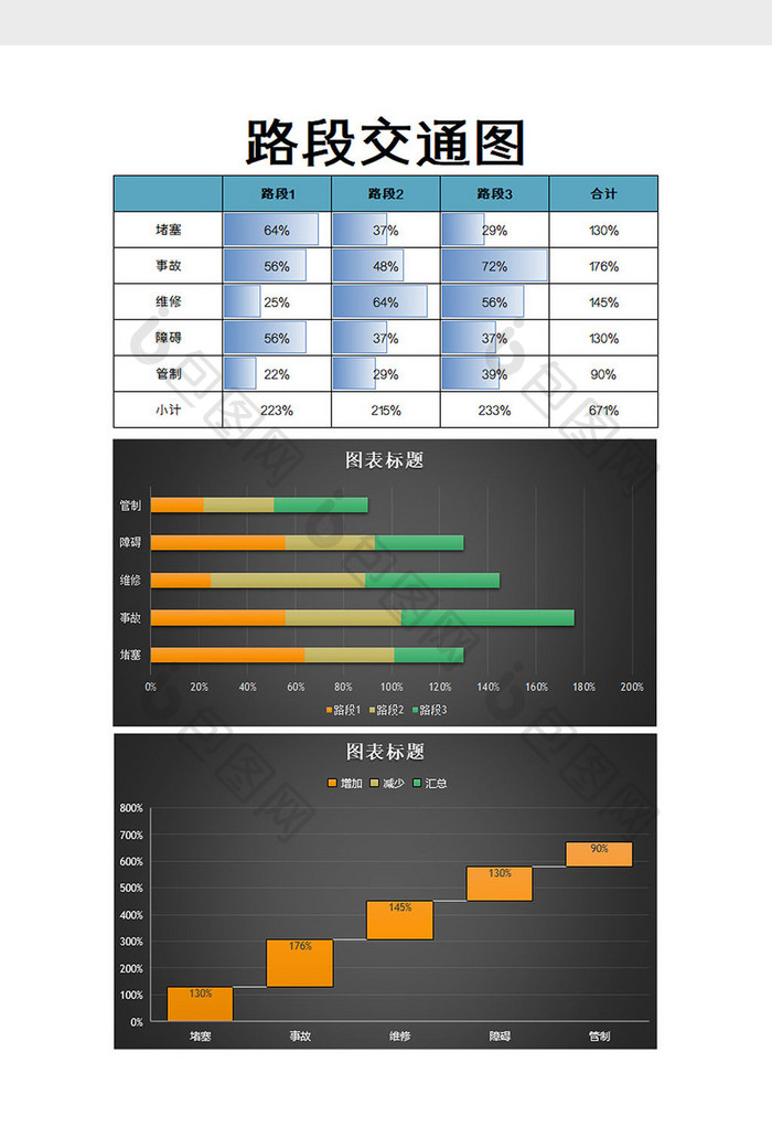 路段交通图excel模板