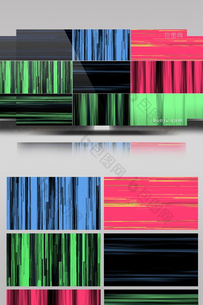 8组4K带通道噪波线条转场视频素材