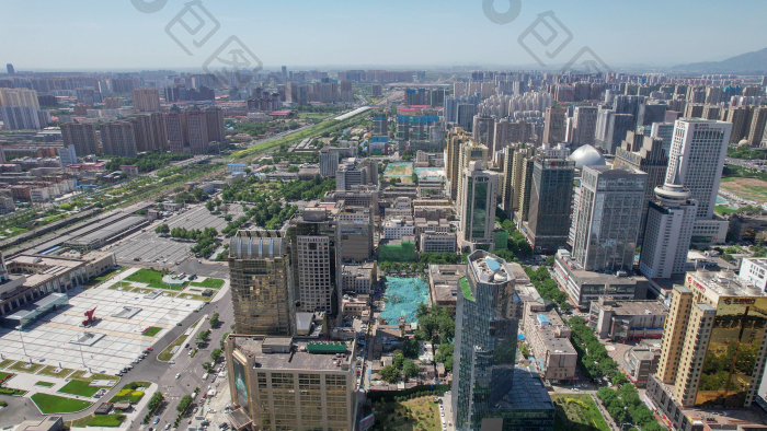 河北石家庄城市风光航拍图片-包图网企业站