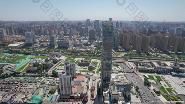 河北石家庄城市风光航拍图片-包图网企业站