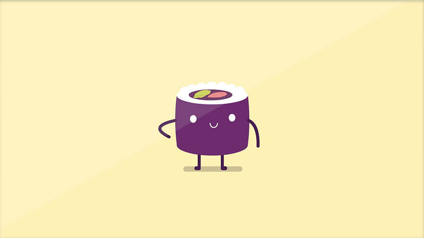 美食日式料理紫菜卷寿司动图gif