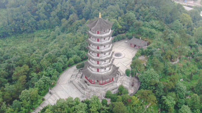 航拍湖南娄底双峰县文塔图片-包图网企业站