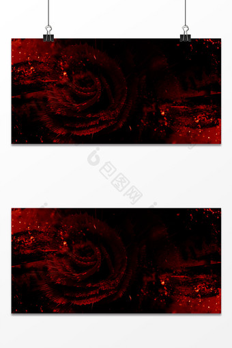 黑红色破坏玫瑰抽象简约大气背景图图片