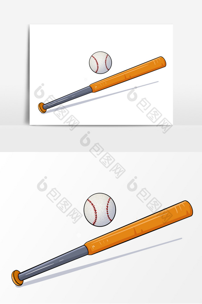 棒球运动元素卡通
