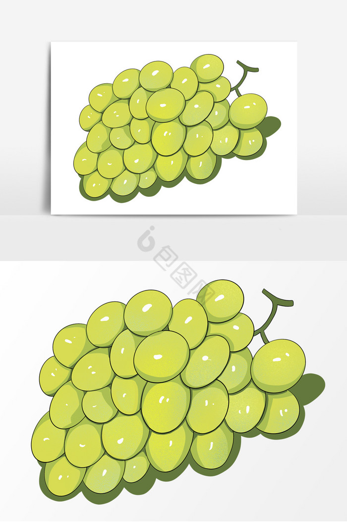 一串绿葡萄图片