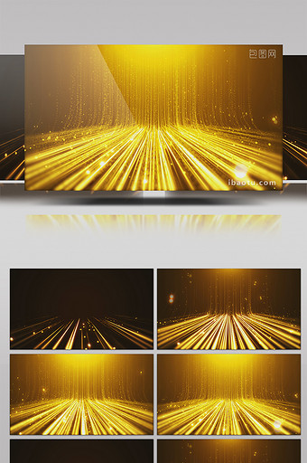 4K流线金色光线高清背景视频素材图片