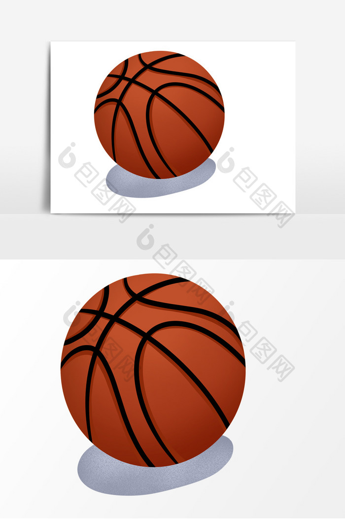 篮球运动卡通元素