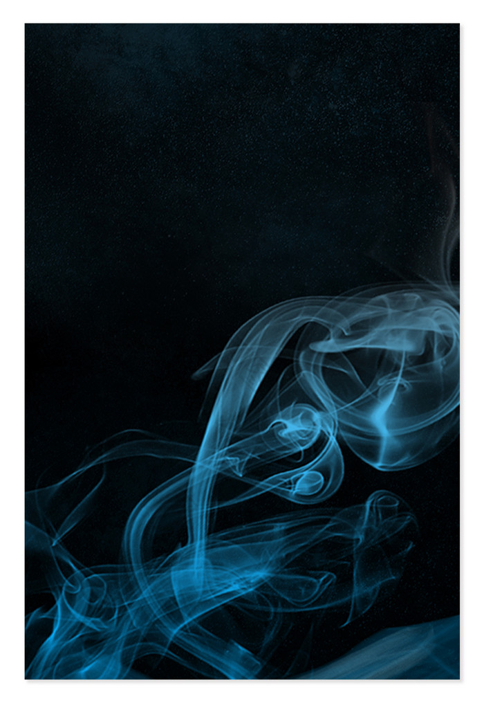 简约蓝色烟雾背景海报