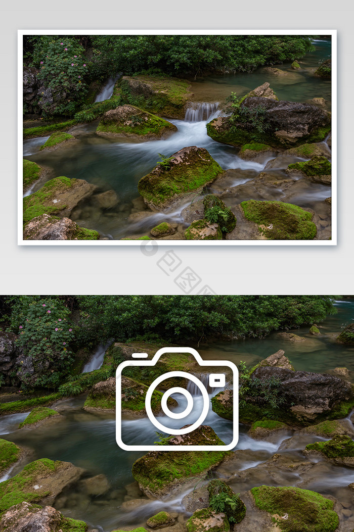 自然风光山间小溪流摄影图片
