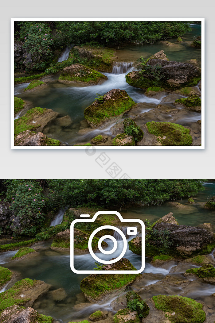 自然风光山间小溪流摄影图片
