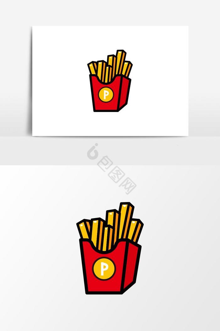 西式快餐薯条插图图片
