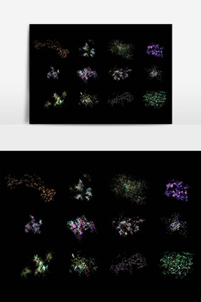彩色炫光效果设计素材