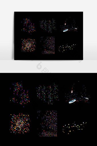 彩色光点效果元素图片