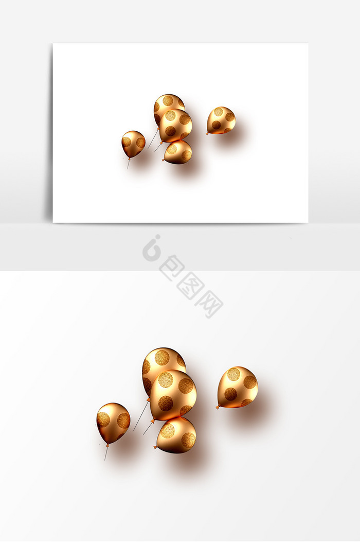 金色金属气球装饰图片