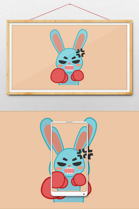 兔子打拳击表情包动图GIF