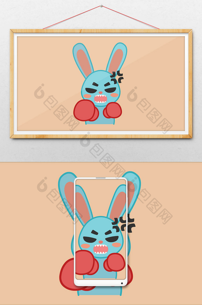 兔子打拳击表情包动图GIF