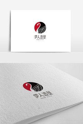 时尚行业标志设计伊人造型logo