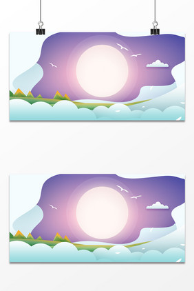 创意大气月亮背景图