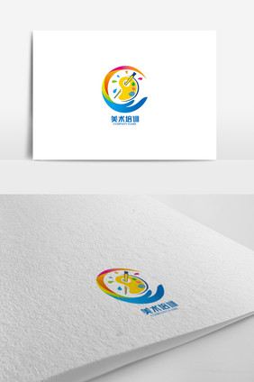 个性创意美术培训标志logo设计