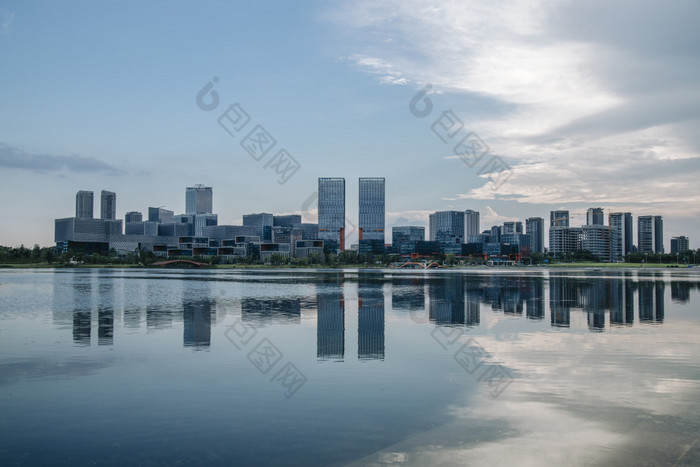 成都兴隆湖城市风光照